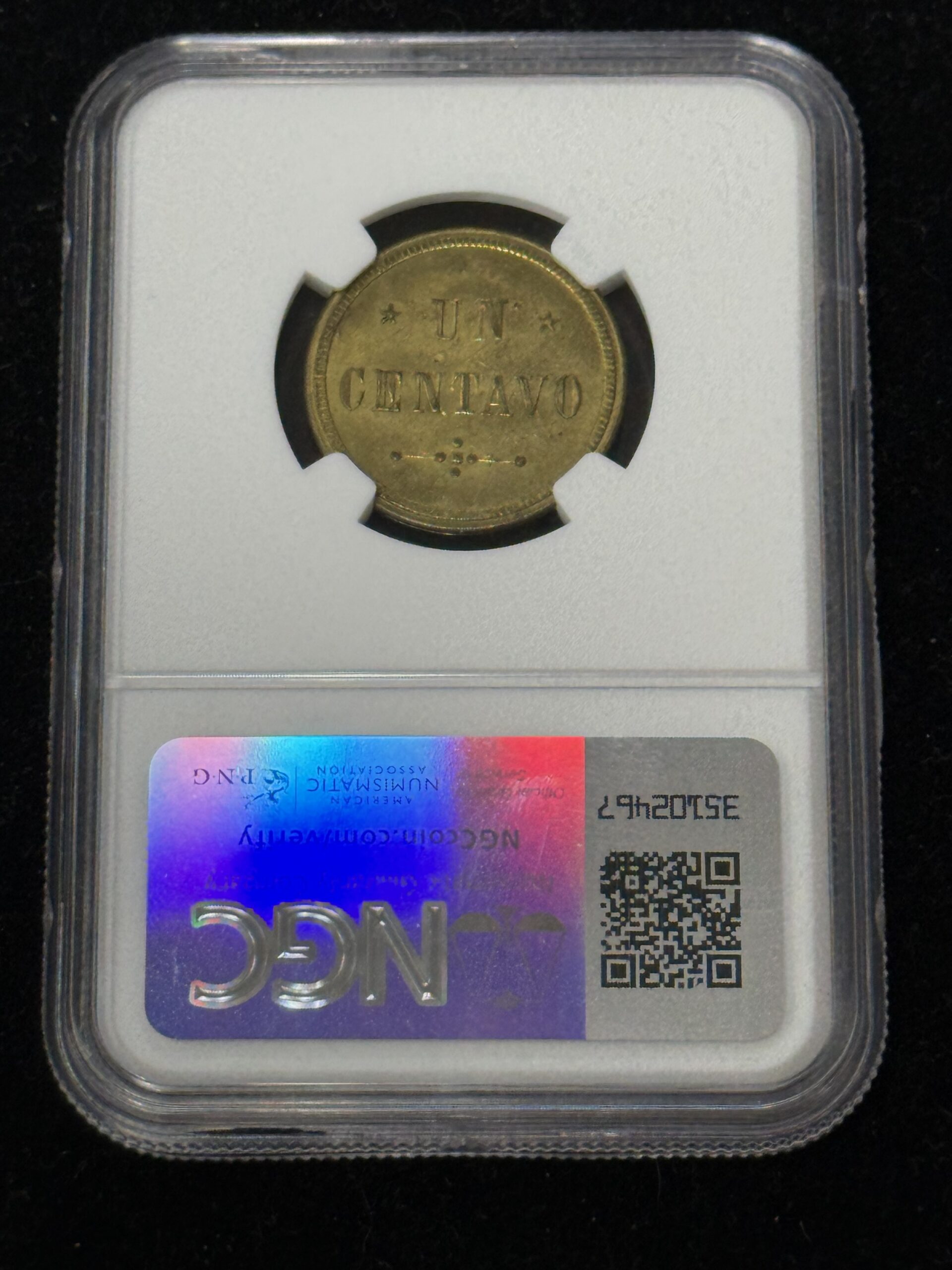 1897 Cuba Santiago De Cuba Brass Token NGC MS64 - Image 2