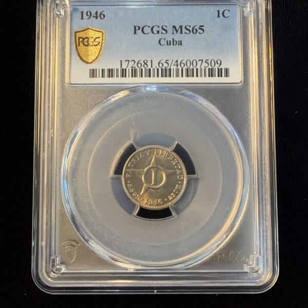 1946 Cuba 1 Centavo MS65 PCGS