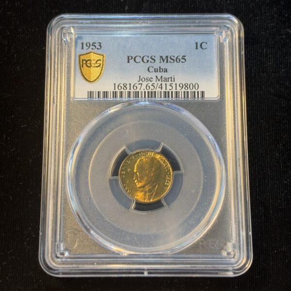1953 Cuba 1 Centavo MS65 PCGS