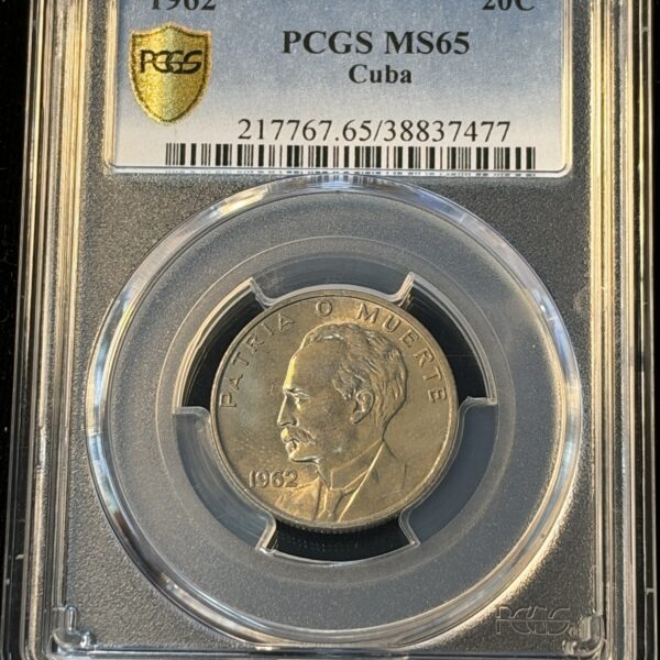 1968 Cuba 20 Centavos MS65 PCGS