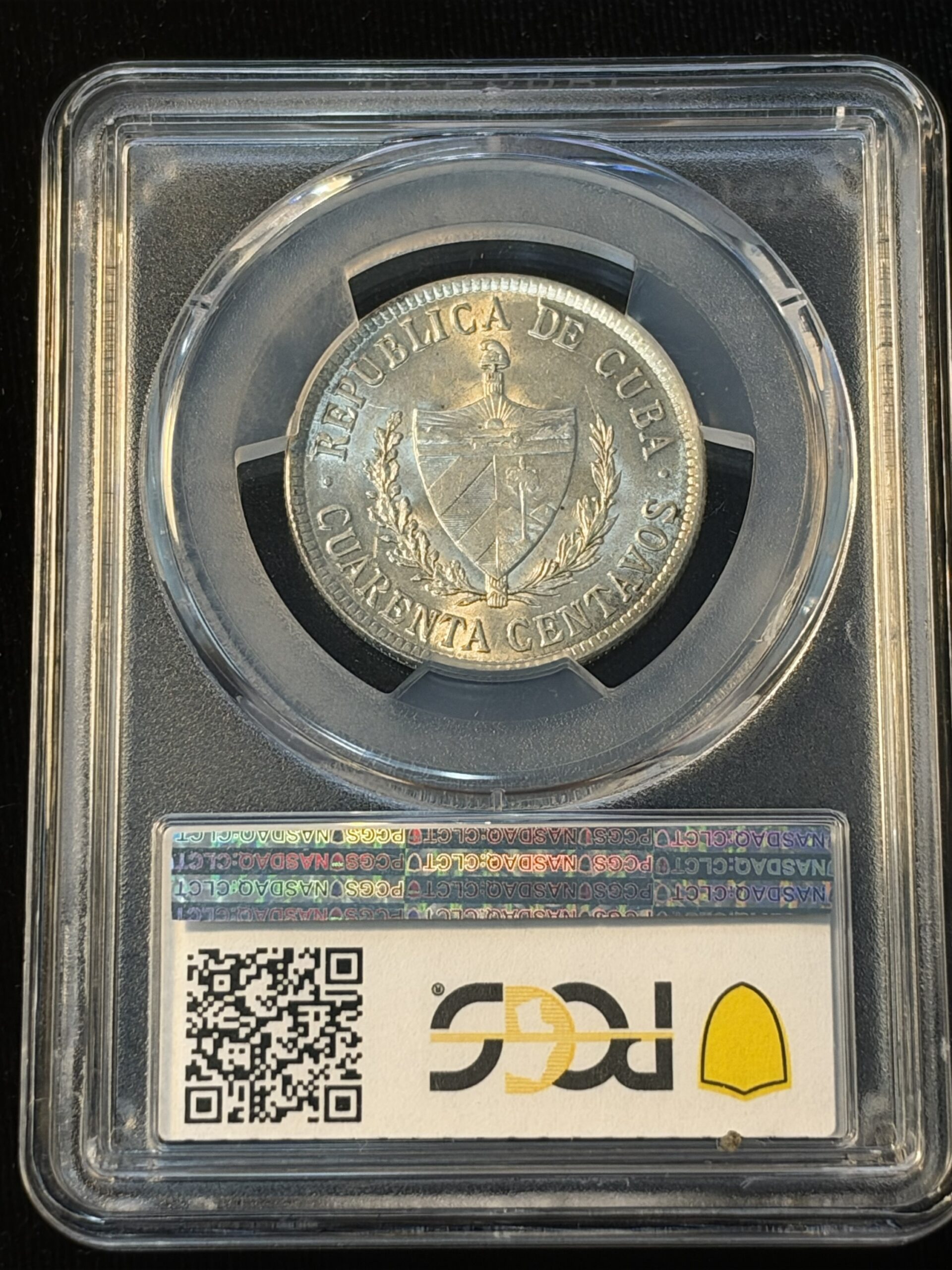 1920 Cuba 40 Centavos AU55 PCGS - Image 2