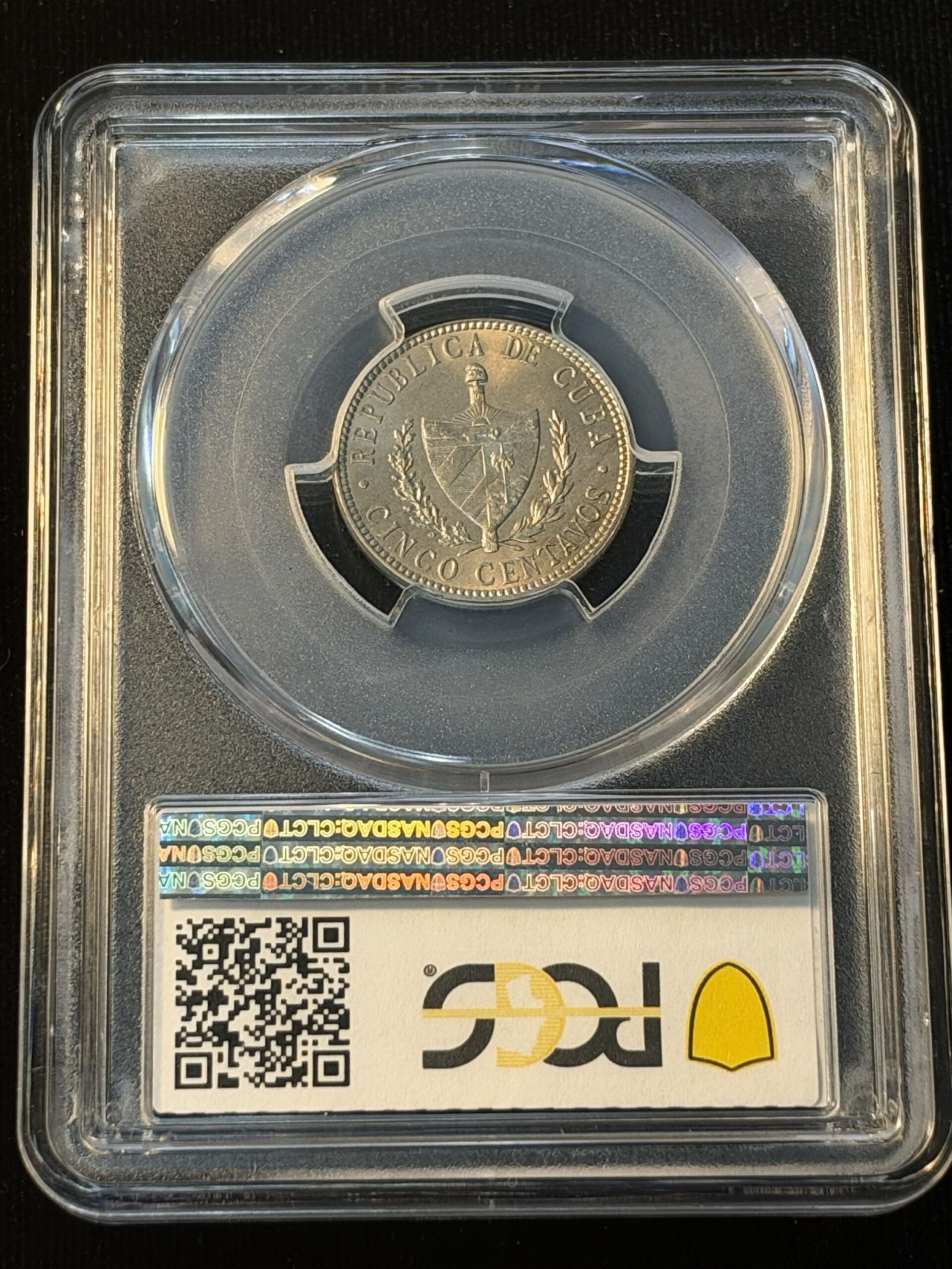1920 Cuba 5 Centavos MS64 PCGS - Image 2