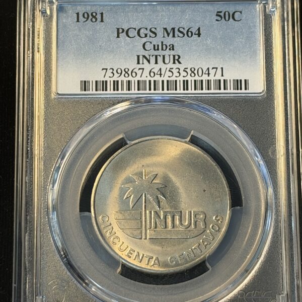 1981 Cuba 50 Centavos INTUR MS64 PCGS