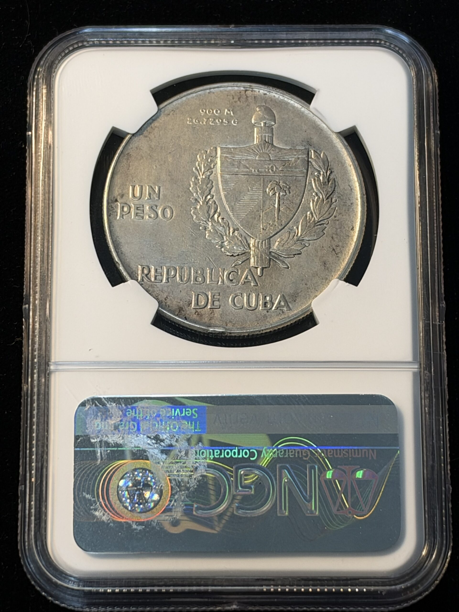1934 Cuba Peso ABC Type AU Details Cleaned NGC - Image 2