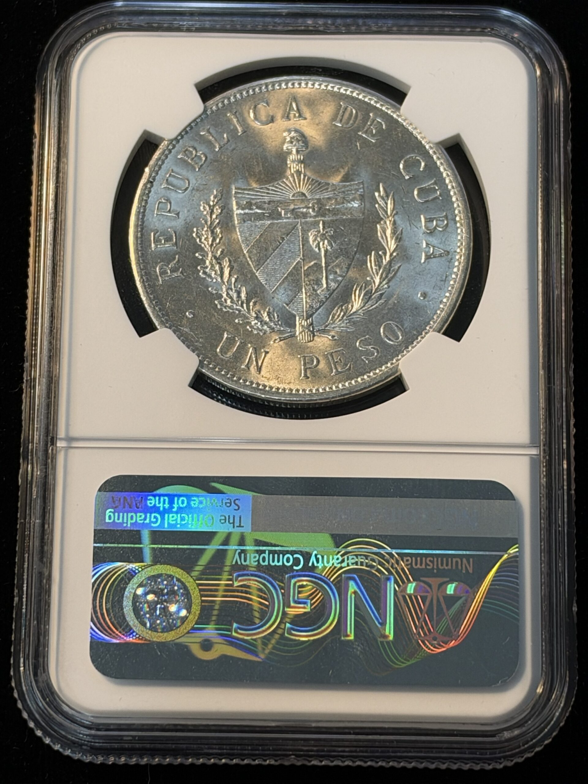 1933 Cuba Star Peso MS63 NGC - Image 2