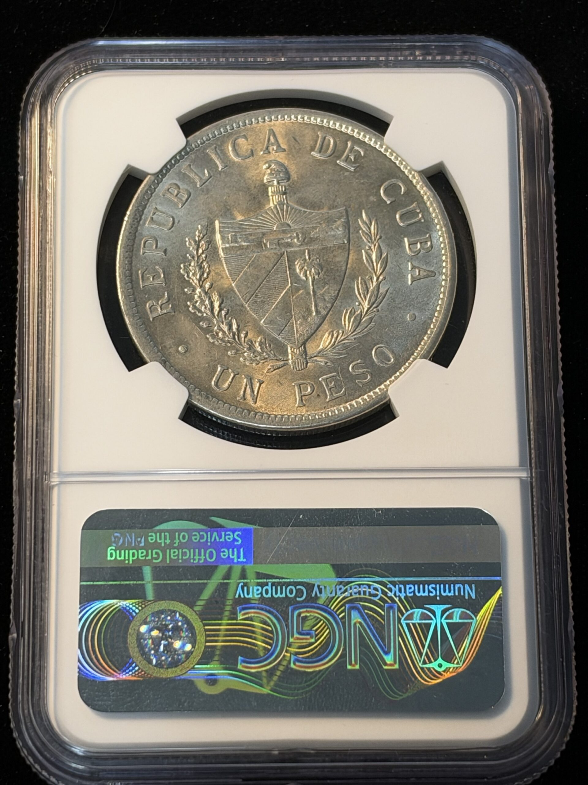 1934 Cuba Peso Star Type MS63 NGC 039 - Image 2