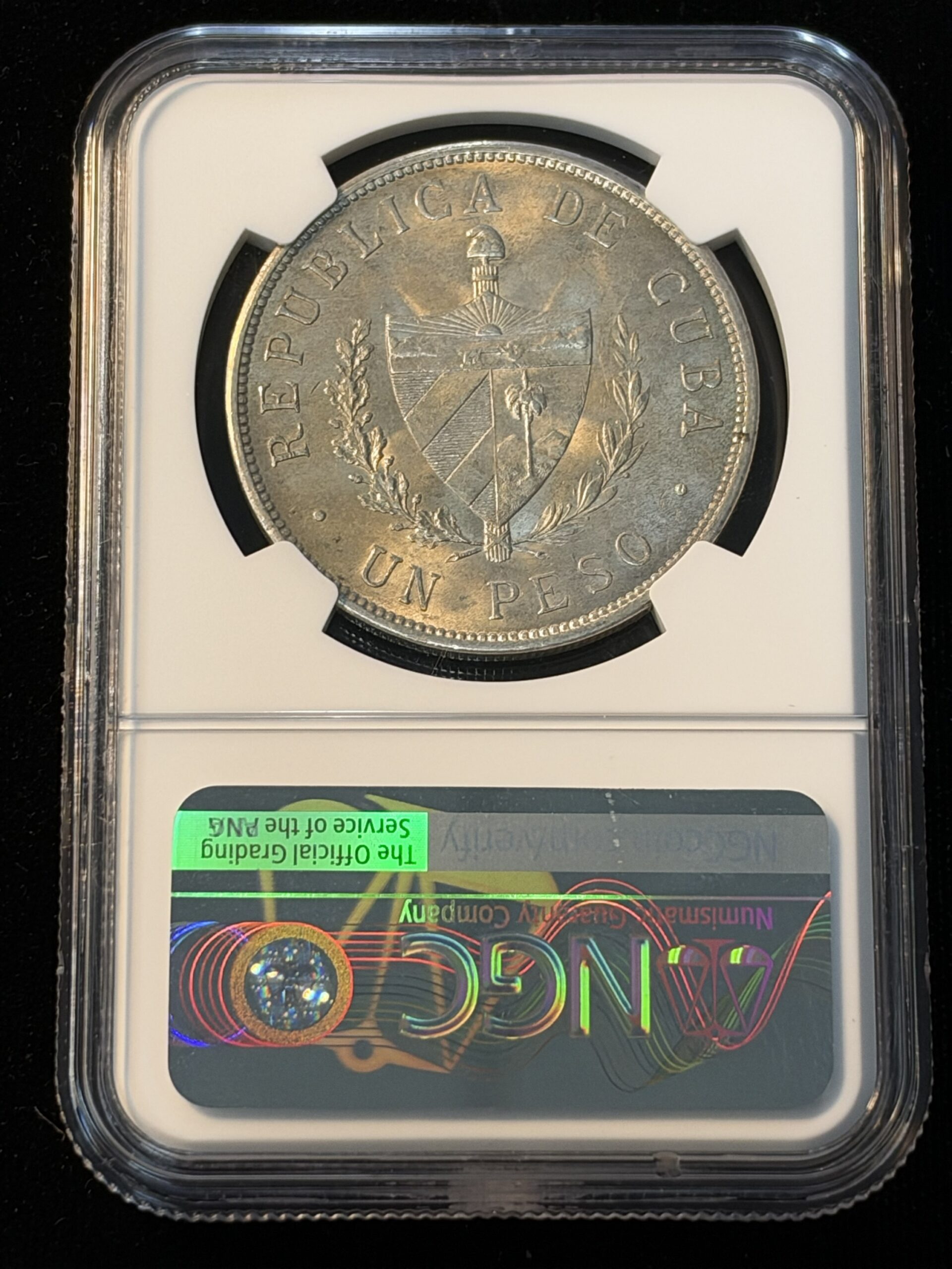 1934 Cuba Peso Star Type MS63 NGC - Image 2