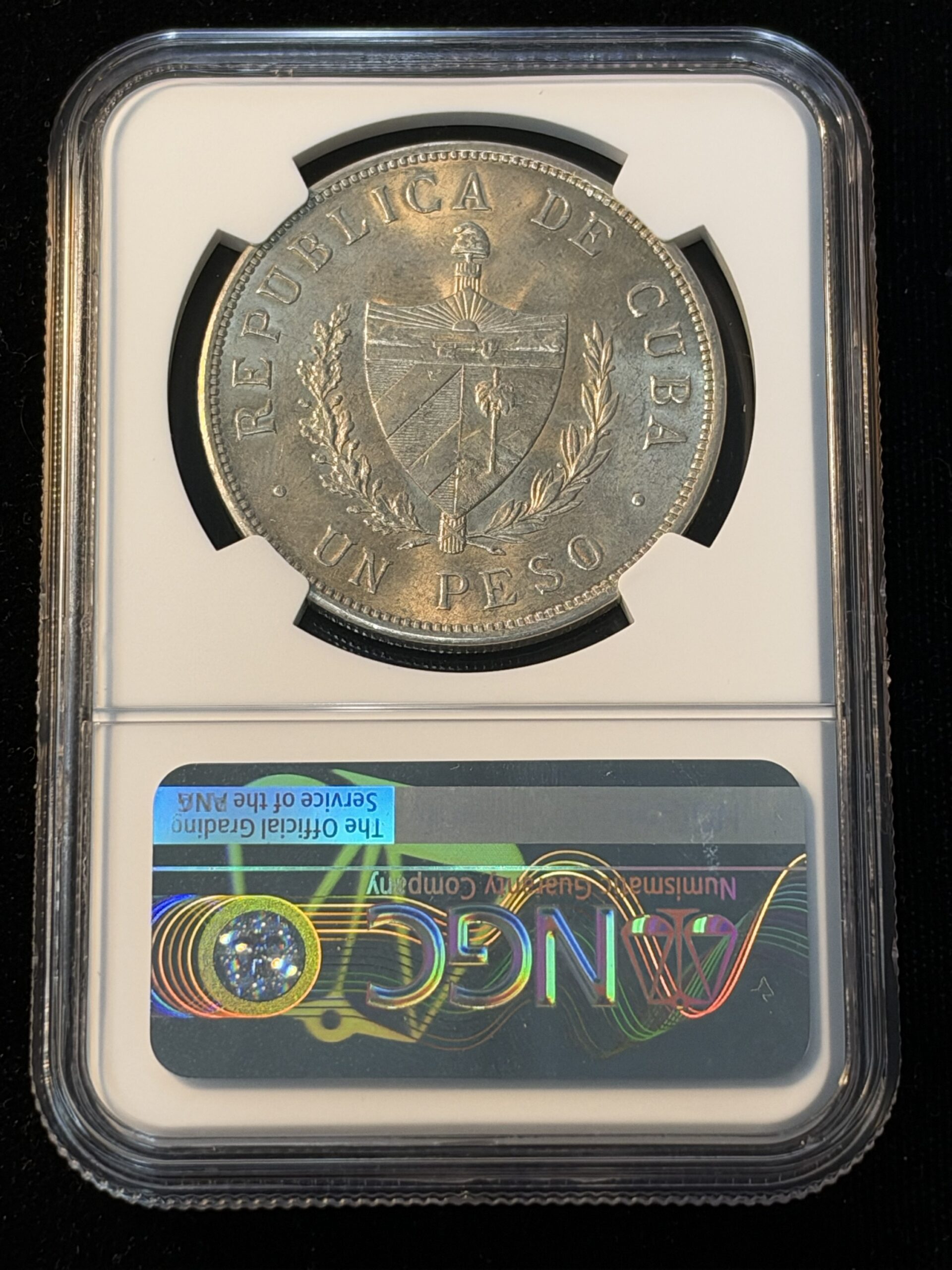 1933 Cuba Star Peso MS63 NGC - Image 2
