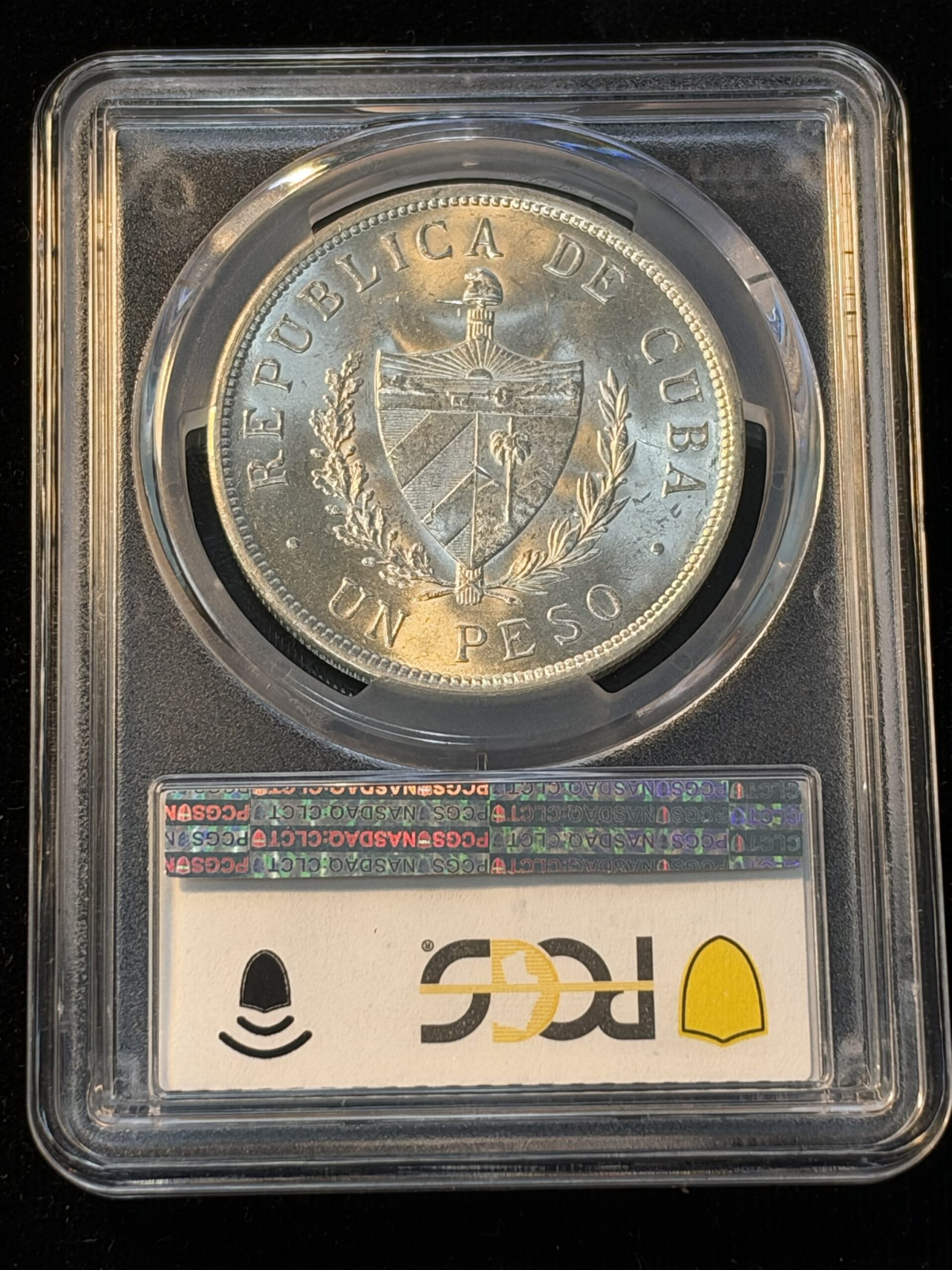 1933 Cuba Star Peso MS63 PCGS - Image 2